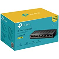 TP-Link LS1008G - Switch Ethernet de 8 Puertos (10-100-1000 Mbps- Velocidad hasta 2000Mbps-Plug and Play- sin Ventilador…